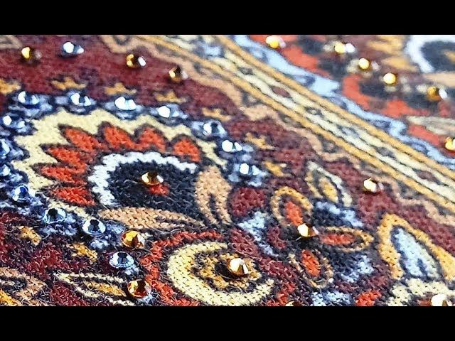Павлопосадский платок Фаворит с кристаллами Swarovski