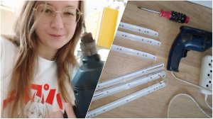 Установка направляющих в тумбе