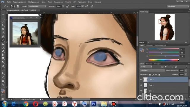 Photoshop Speedpaint / рисую в фотошопе мышкой смотреть онлайн