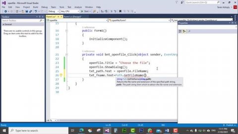 C# Programming OpenFileDialog