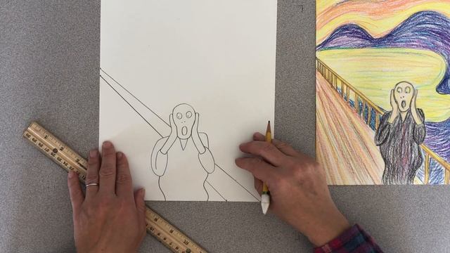 Edvard Munch “The Scream” Drawing for Kids смотреть онлайн