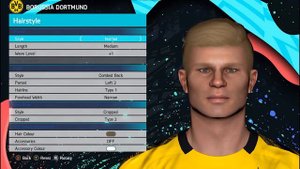 ERLING BRAUT HAALAND FACE BUILD PES 2017