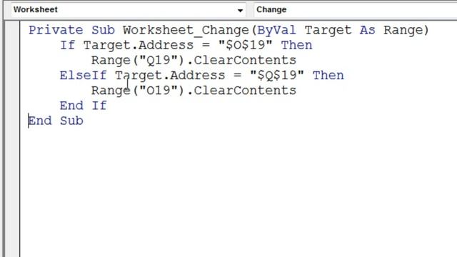 Excel Automatically Clear Other Cell After Typing In Either Input Cell - Episode 1850