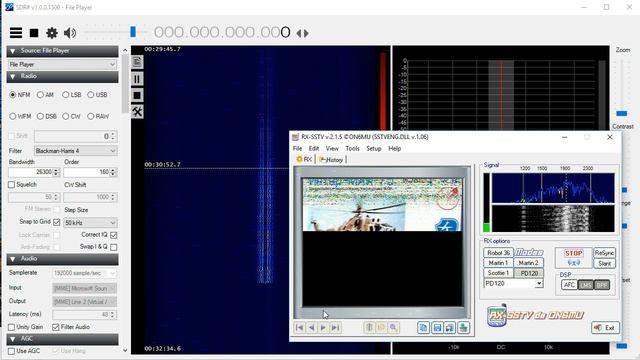 05.08.2020,  [2m], МКС, декодирование SSTV изображения 2.