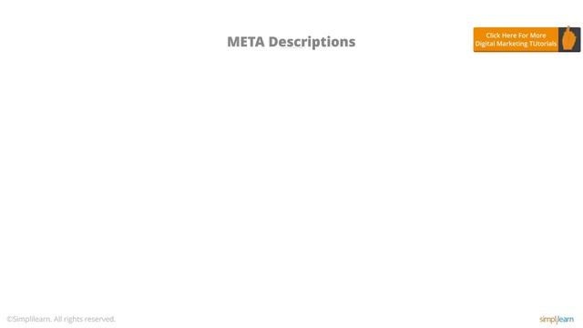 SEO Meta Tags Tutorial | SEO Tutorial For Beginners | Simplilearn