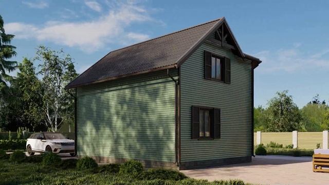 Каркасный дом «Отра» 8х7.5 смотреть онлайн