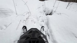 Зимняя покатушка на снегоходе от первого лица