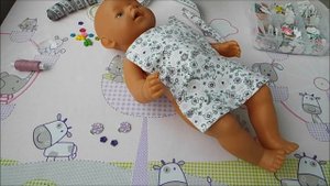 Одежда для куклы Baby Born . Как сшить Боди и Шапочку из футболки. Clothing for dolls.