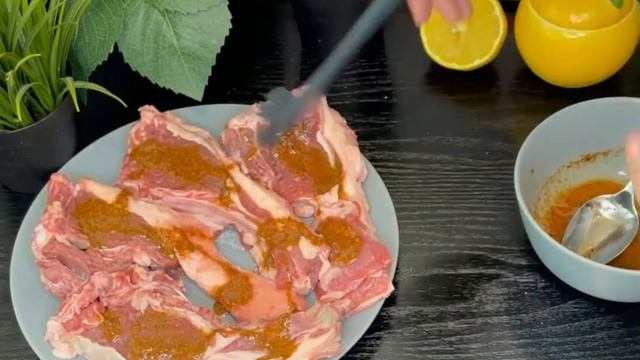 Бараньи рёбрышки в духовке #рёбрышки #ребрышки #ребрышкивдуховке #баранина  #нохчиблогер #кулинария