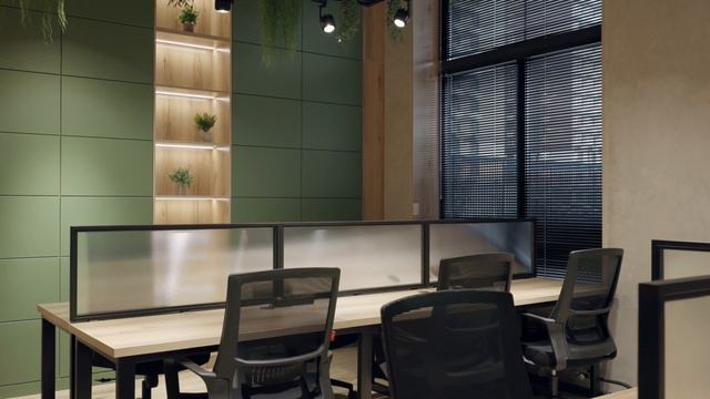 Стильный офис утопающий в зелени в Москве выполнили krotex и krotex_design
