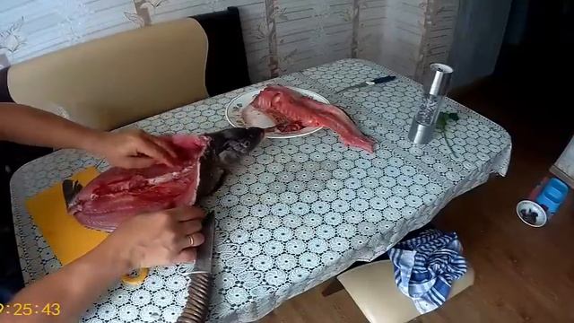 Сазан в рукаве, печёный с овощами, мой рецепт. смотреть онлайн