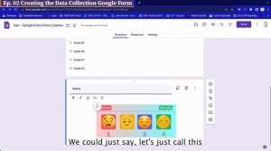 02 Creating the Data Collection Google Form