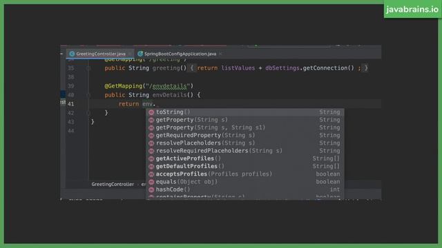 Using Environment object - Microservice configuration with Spring Boot [09] смотреть онлайн