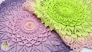 Салфетка _Габриэль_ (крючком) из YarnArt Rosegarden