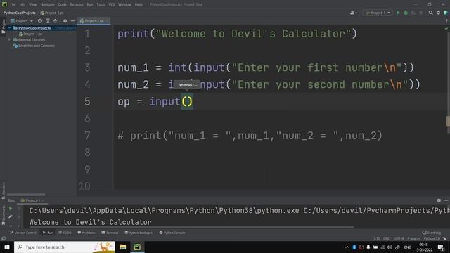 FIRST SIMPLE PROJECT | PYTHON COOL PROJECT  |#1