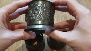 Продал 4 Советских мельхиоровых подстаканника.
