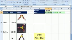 Excel Magic Trick 882: Excel 2007 Bitmap Image Lookup Picture INDEX & MATCH functions