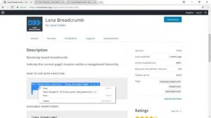 Lana Breadcrumb - WordPress Plugin by Lana Codes