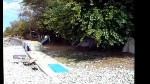 Пляж в поселке Нижняя Хобза