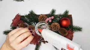 DIY Новогодняя композиция на стол за копейки / Декор своими руками / Идеи новогоднего декора