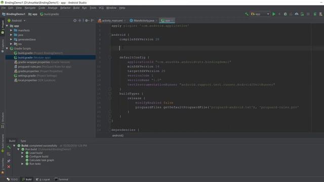 Android Data Binding Tutorial : 2 Project Set Up For Data Binding смотреть онлайн