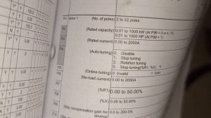 Fuji inverter parameter setting.