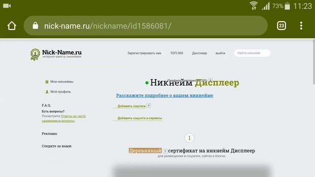 Как зарегистрировать свой "nickname" || Интернет - реестр никнеймов || туториал смотреть онлайн