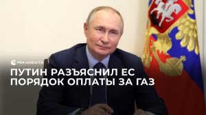 Путин разъяснил ЕС порядок оплаты за газ