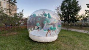 Батут бабл хаус с шариками внутри