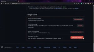 How to delete GITHUB Repository