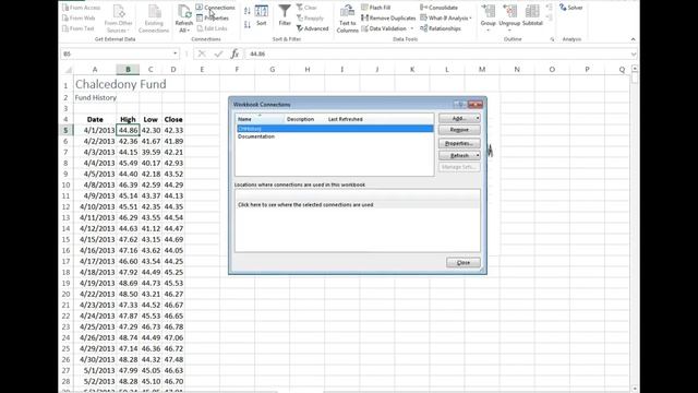 Modifying Data Connection Properties in Excel смотреть онлайн
