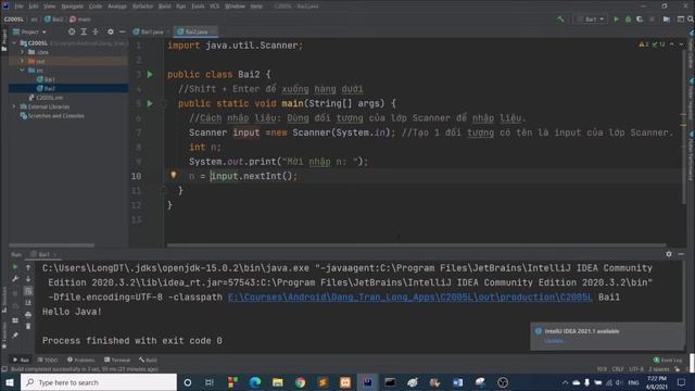 Java-C2005L: Bài 1. Kiểu dữ liệu, Scanner, System.in.read(), phép toán số học, so sánh, logic смотреть онлайн