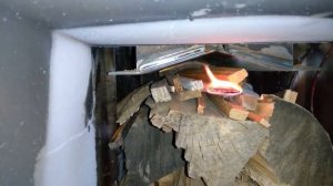 Монтаж банной печи Ферингер Малютка в простой русской бане