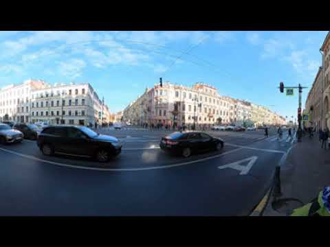 360° панорамное видео VR: прогулка по Невскому и Владимирскому проспекту