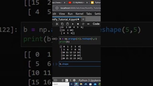 The NumPy arange() & reshape() to create ND-Arrays