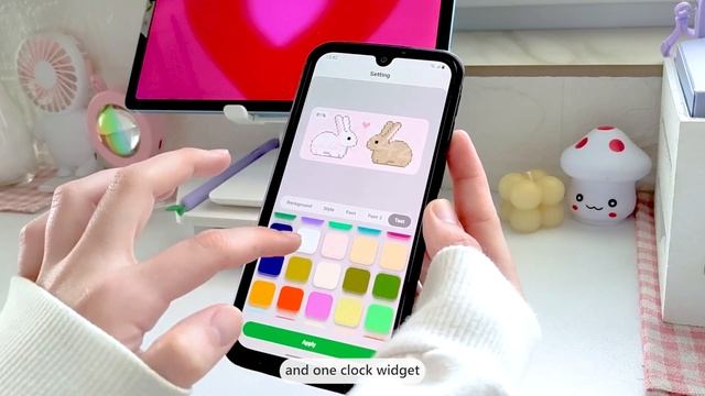 make your homescreen aesthetic ? pink aesthetic ? bunny theme with live wallpaper ♡ with links ♡ смотреть онлайн