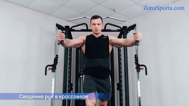 Упражнения на машине Смита с грузоблоками и турником Inspire SCS