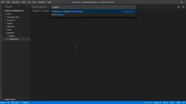 Codifica mas rapido usando Snippets en visual studio code смотреть онлайн