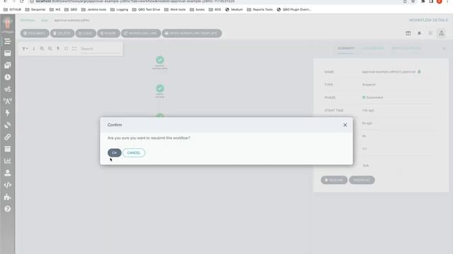 Argo workflows Approval Example смотреть онлайн