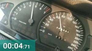 Opel Omega B 2,5 V6 разгон 0-100 км/ч (Попытка №1 с 3000 об/мин)