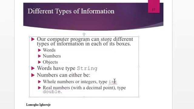 Statements, Variables and Types смотреть онлайн