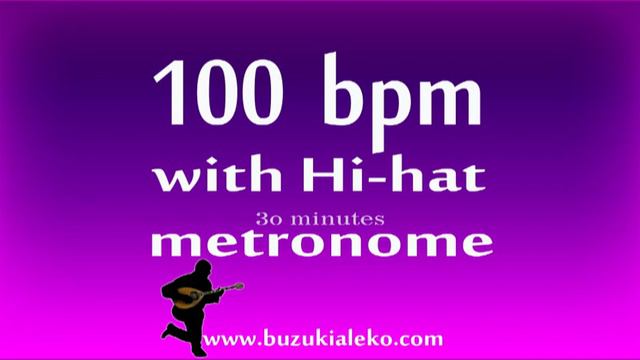 100 bpm metronome with Hi-Hat - Allegretto смотреть онлайн