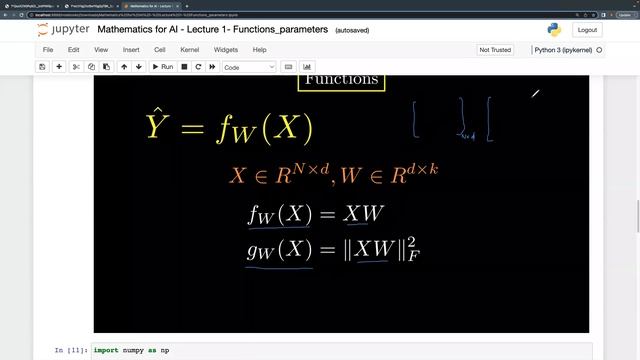 Mathematics for AI: Lecture 1: Making functions in python (wrapper functions, matrices with numpy) смотреть онлайн