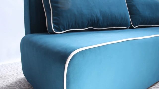 Прямой диван Лаки Уно, Изумрудный {4097975}, обзор смотреть онлайн