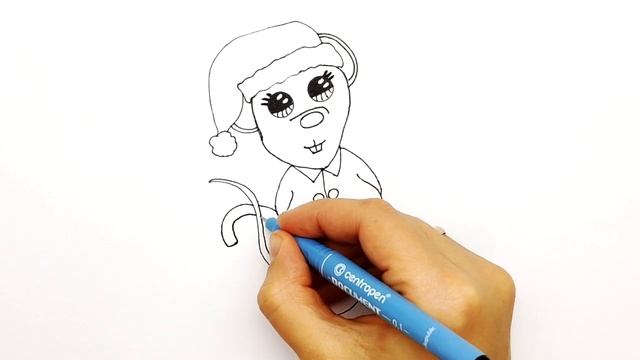 Простой рисунок #285. Как нарисовать Крысу символ 2020 года. Рисуем Новогоднюю Крысу смотреть онлайн