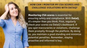 How Can I Monitor My CSA Scores and Challenge Violations with DataQ?