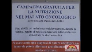 Tg "Televomero Notizie" - Dott. Daniele Grumiro "CAMPAGNA GRATUITA PER LA NUTRIZIONE ONCOLOGICA"