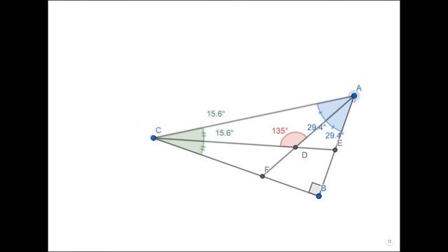 Угол между биссектрисами острых углов прямоугольного треугольника смотреть онлайн
