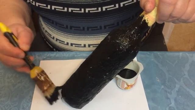 Handmade Simon.Декор бутылки "Виноград".Урок №1.