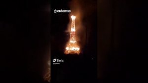 Пожар в Париже. Горящая Эйфелева башня. #новинки #2024 #париж